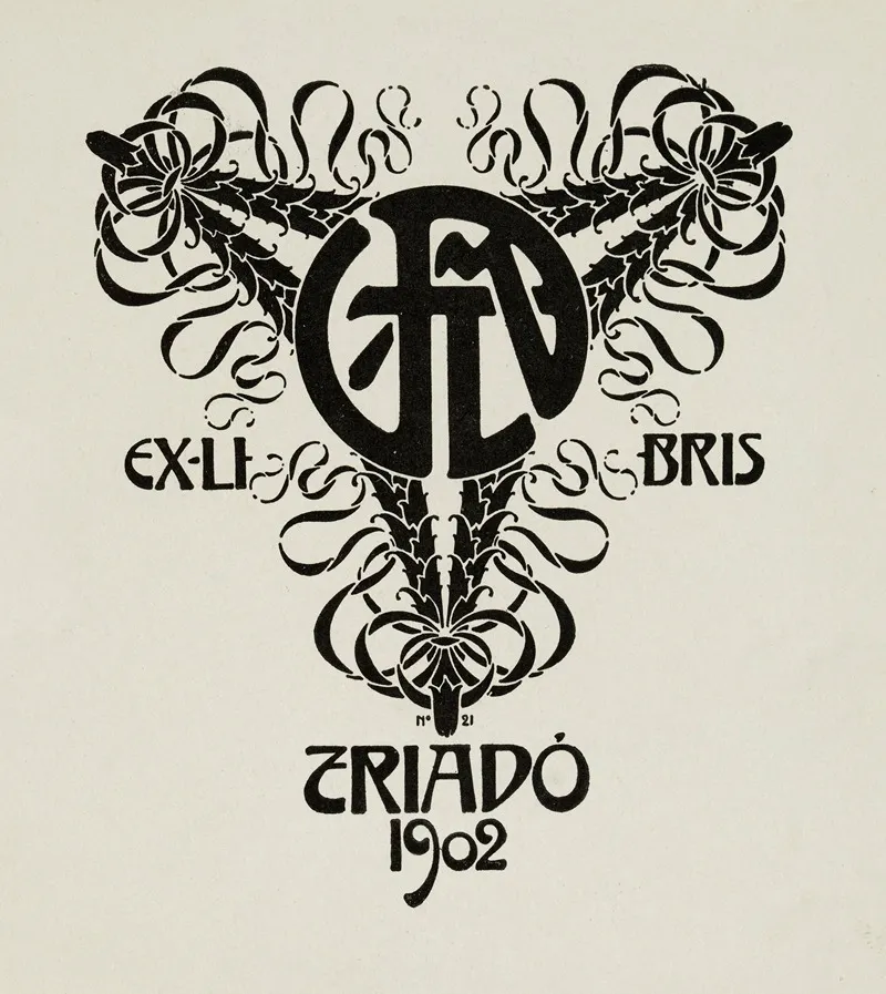 Bookplate Of Triado 1902 Wall Art by José Triadó - High-Resolution Digital Print