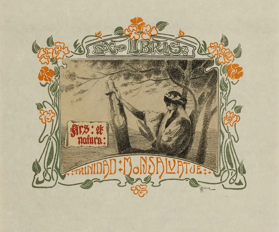 Bookplate Of Trinidad Monsalvatje Ars Et Natura