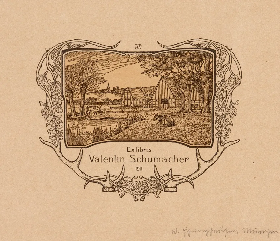 Bookplate Of Valentin Schumacher