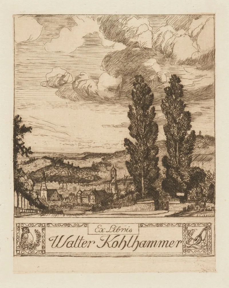 Bookplate Of Walter Kohlhammer Wall Art by Alexander Eckener - High-Resolution Digital Print