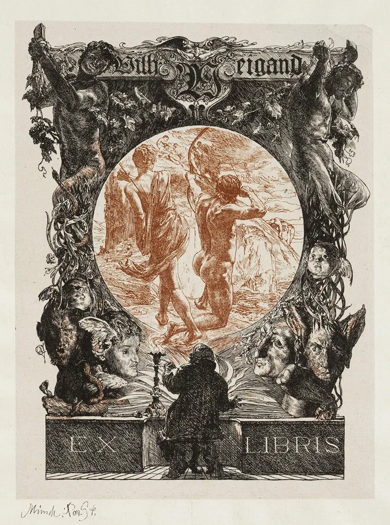 Bookplate Of Wilh Weigand