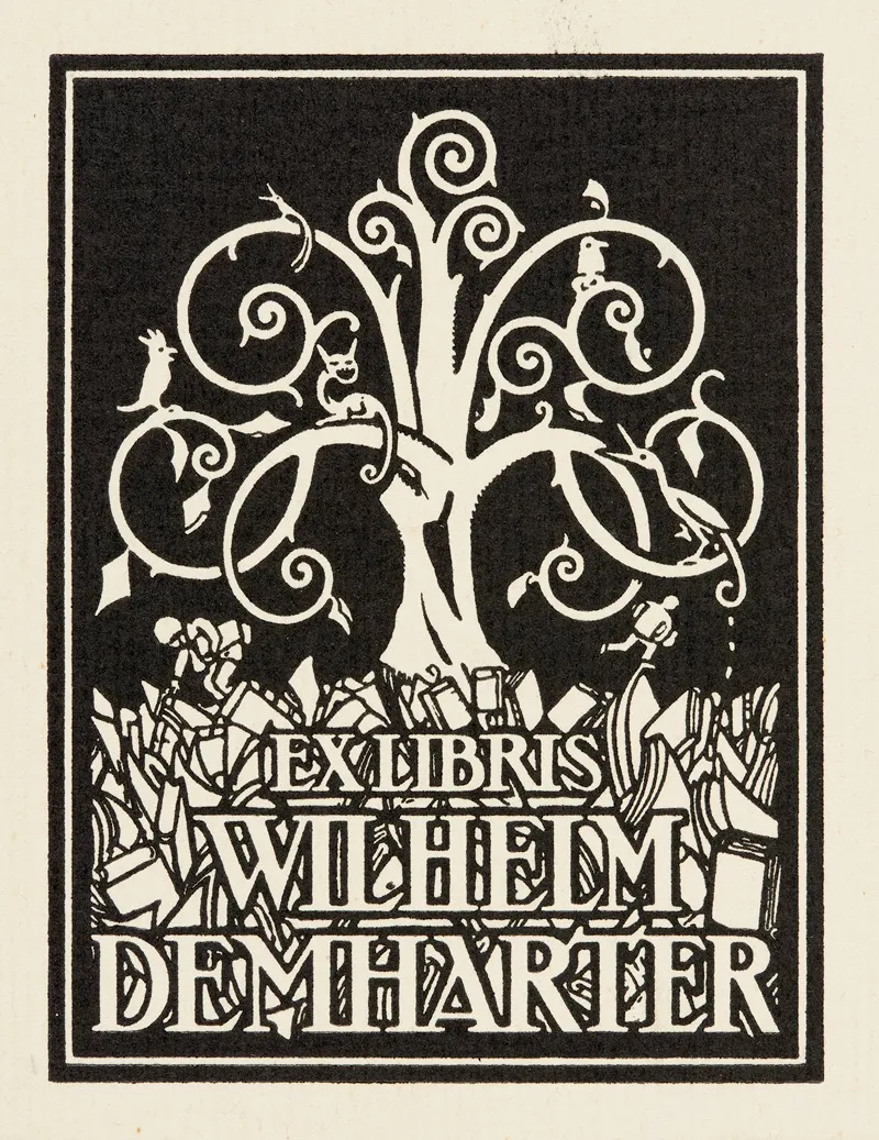 Bookplate Of Wilhelm Demharter Wall Art by Karl Köster - High-Resolution Digital Print