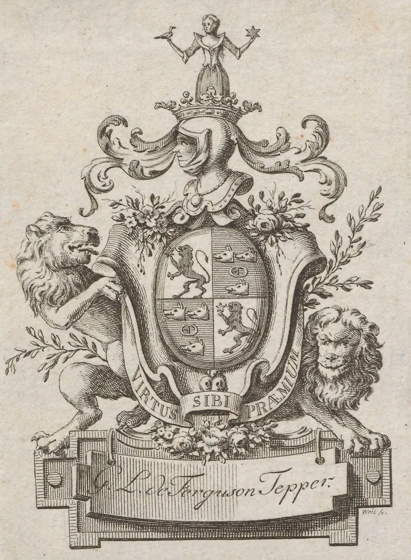 Bookplate Of Wilhelm Ludwik Ferguson Tepper Wall Art by Johann Martin Weis - High-Resolution Digital Print