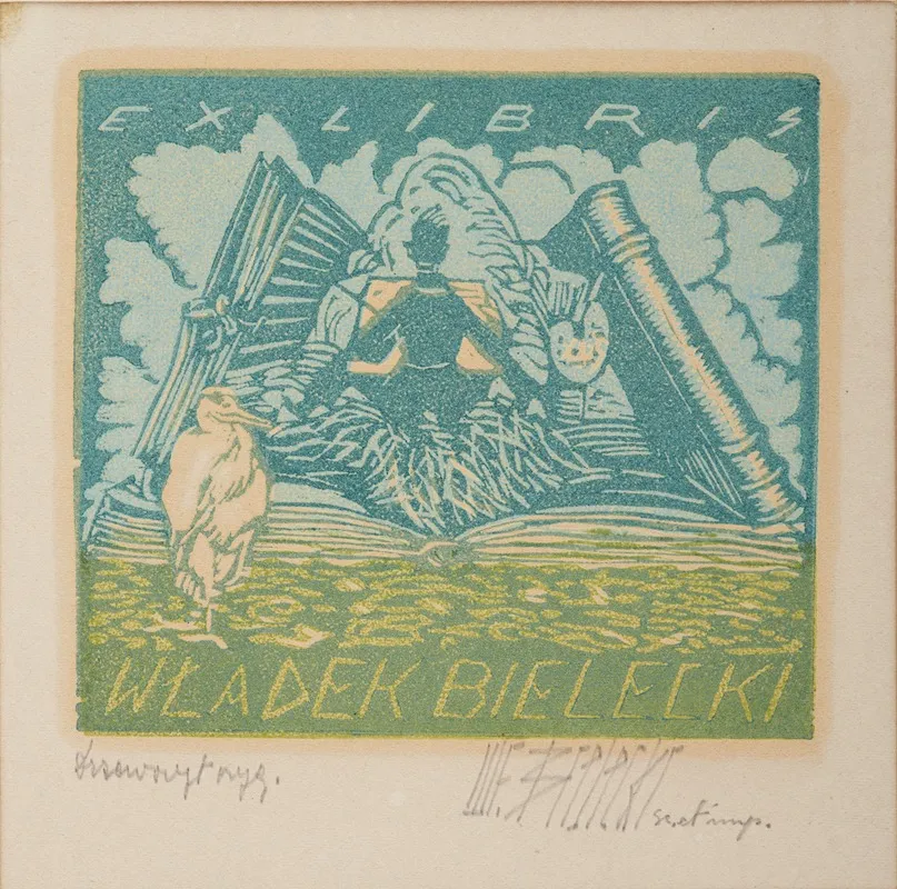 Bookplate Of Wladyslaw Bielecki Wall Art by Władysław Bielecki - High-Resolution Digital Print