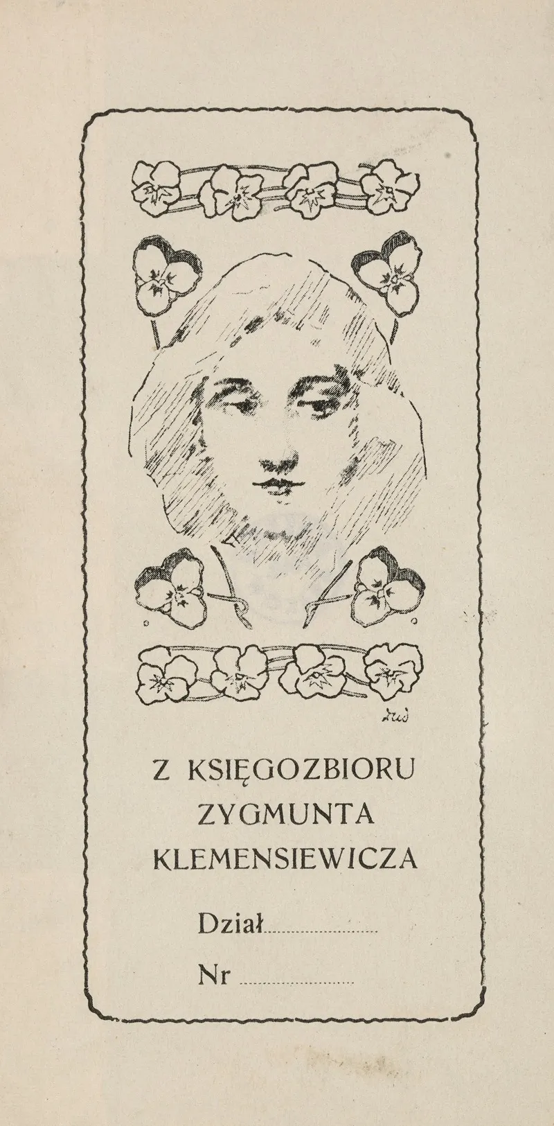 Bookplate Of Zygmunt Klemensiewicz 1874 1948 Wall Art by Antoni Stanisław Procajłowicz - High-Resolution Digital Print