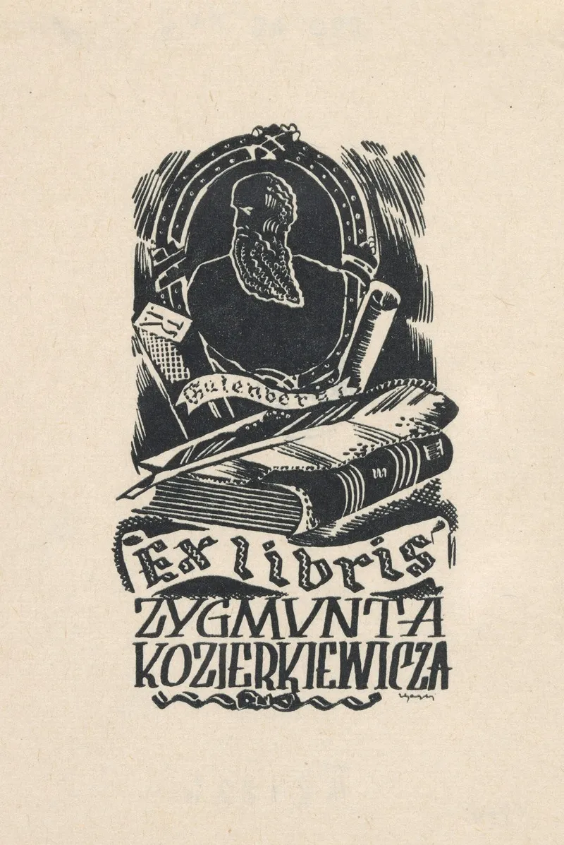 Bookplate Of Zygmunt Kozierkiewicz Wall Art by Witold Gawęcki - High-Resolution Digital Print
