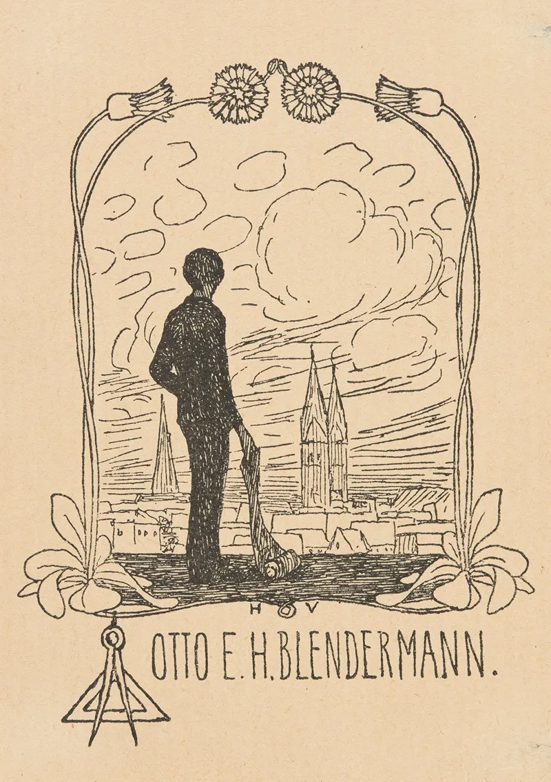 Bookplate Otto E H Blendermann 2