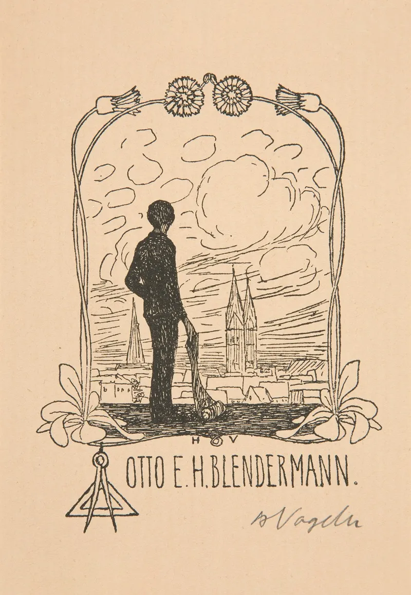 Bookplate Otto E H Blendermann