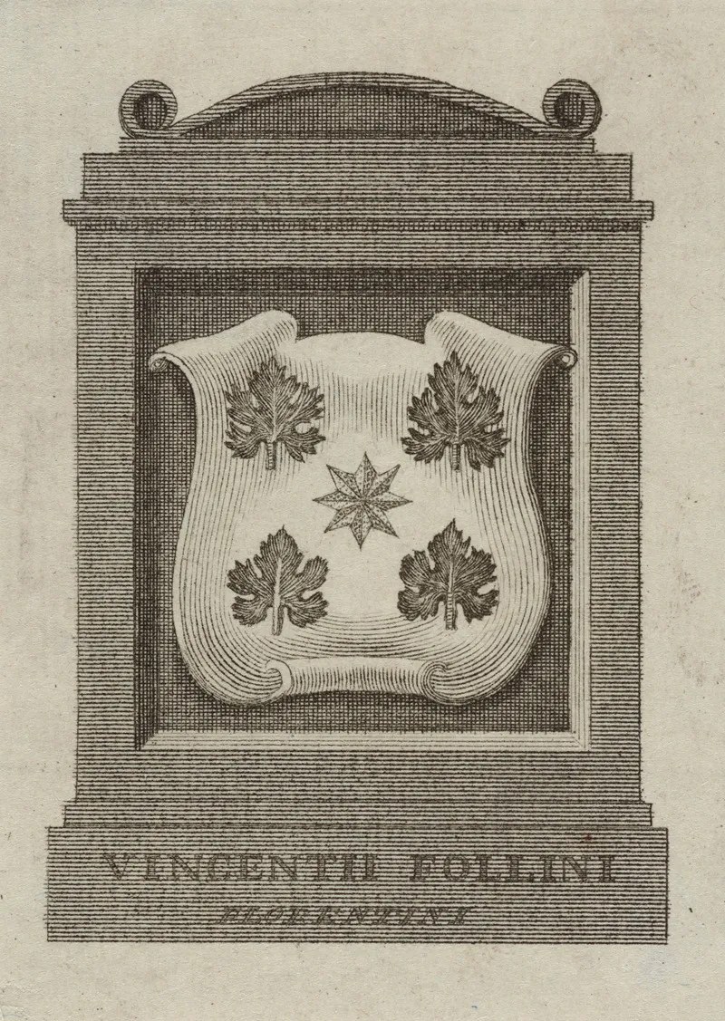Bookplate Vincentii Follini