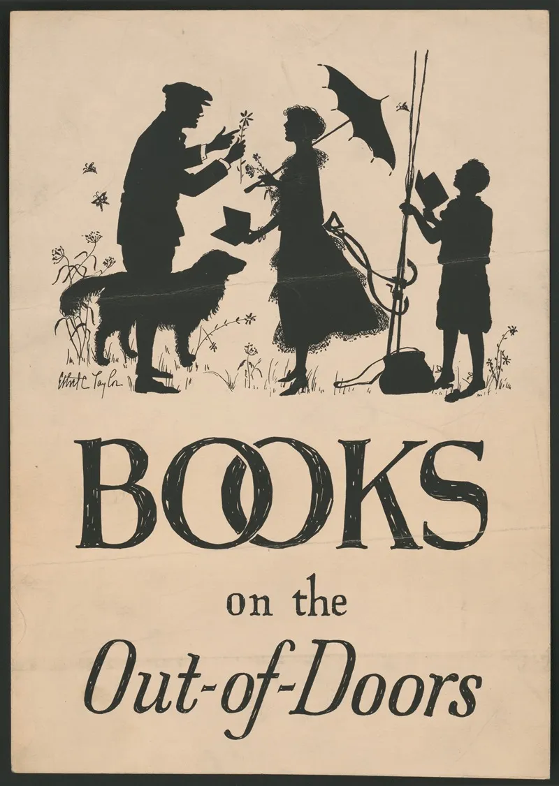 Books On The Out Of Doors Wall Art by Ethel C Taylor - High-Resolution Digital Print