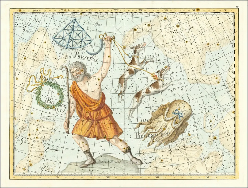 Bootes Et Mons Maenalus Coelum Stellatum Wall Art by Johann Elert Bode - High-Resolution Digital Print