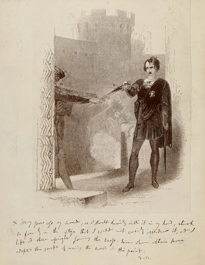 Booth As Hamlet 2 Wall Art by Joseph Kenny Meadows - High-Resolution Digital Print