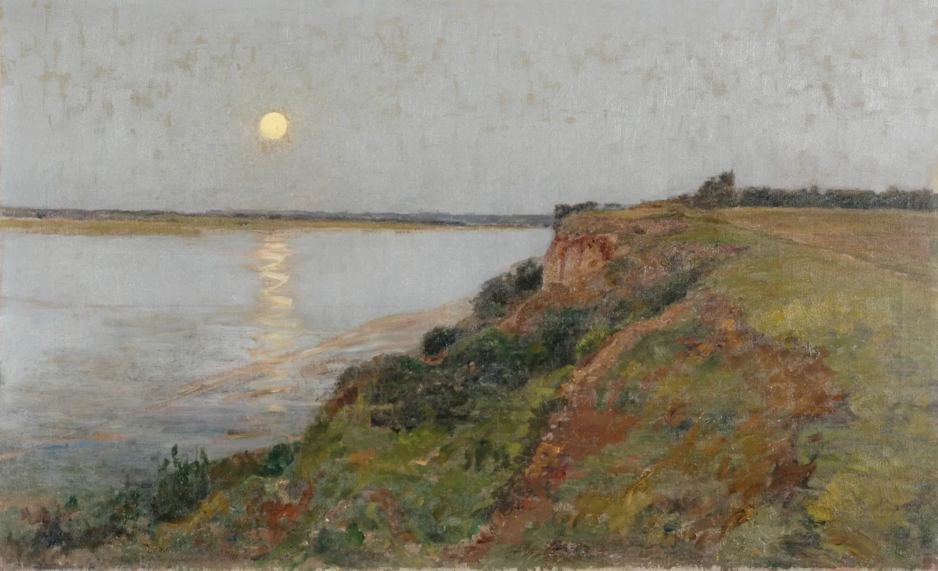 Bord De Mer Au Clair De Lune Wall Art by Victor Binet - High-Resolution Digital Print