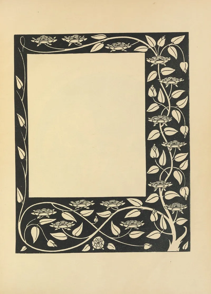 Border Design From Le Morte Darthur Wall Art by Aubrey Vincent Beardsley - High-Resolution Digital Print