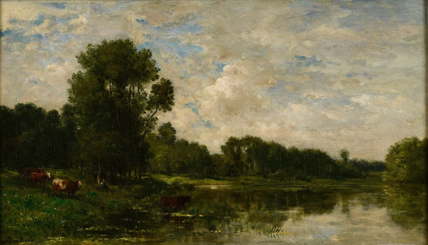 Bords De Loise 3 Wall Art by Charles François Daubigny - High-Resolution Digital Print