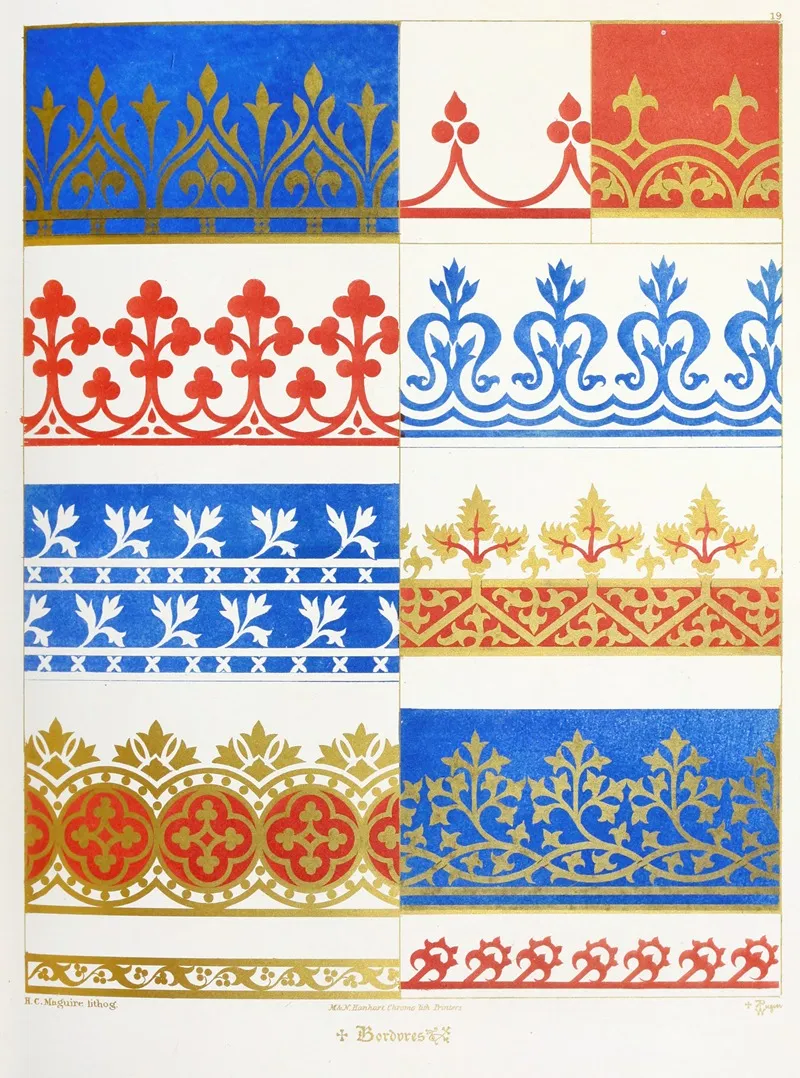 Bordures Wall Art by Augustus Pugin - High-Resolution Digital Print