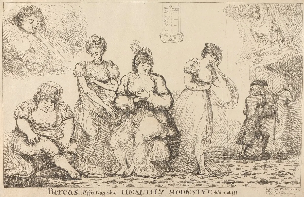Boreas Effecting What Health Modesty Could Not Wall Art by John Cawse - High-Resolution Digital Print