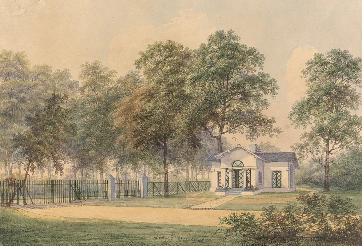 Boschbeek Lodge Groenendaal Wall Art by Gerrit Jan Schouten - High-Resolution Digital Print