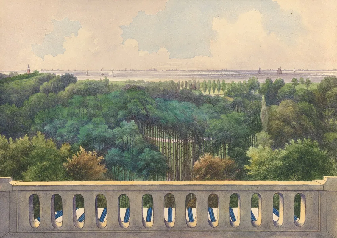Boschbeek View From Turret Towards Alsmeer And Haarlemmesmeer Wall Art by Gerrit Jan Schouten - High-Resolution Digital Print