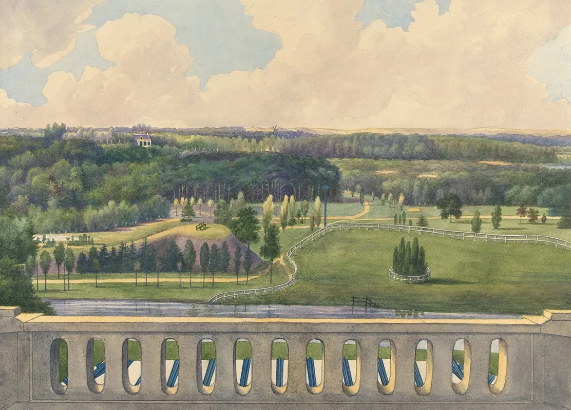 Boschbeek View From Turret Towards The Dunes And Spenrode Wall Art by Gerrit Jan Schouten - High-Resolution Digital Print