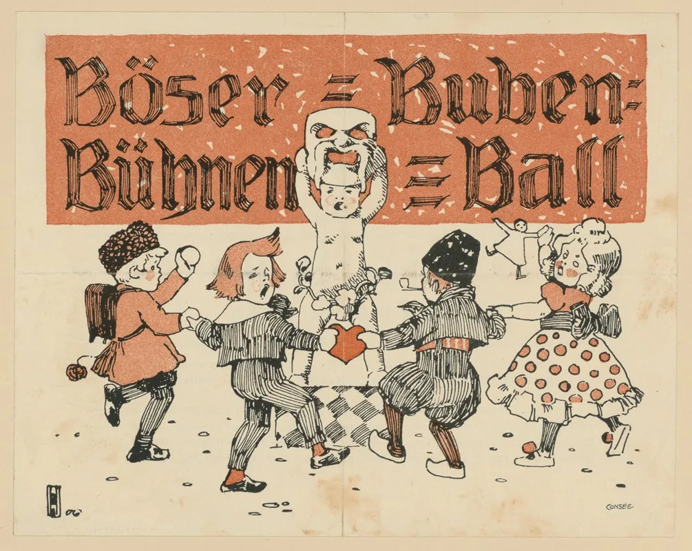 Boser Buben Buhnen Ball Wall Art by Ludwig Hohlwein - High-Resolution Digital Print