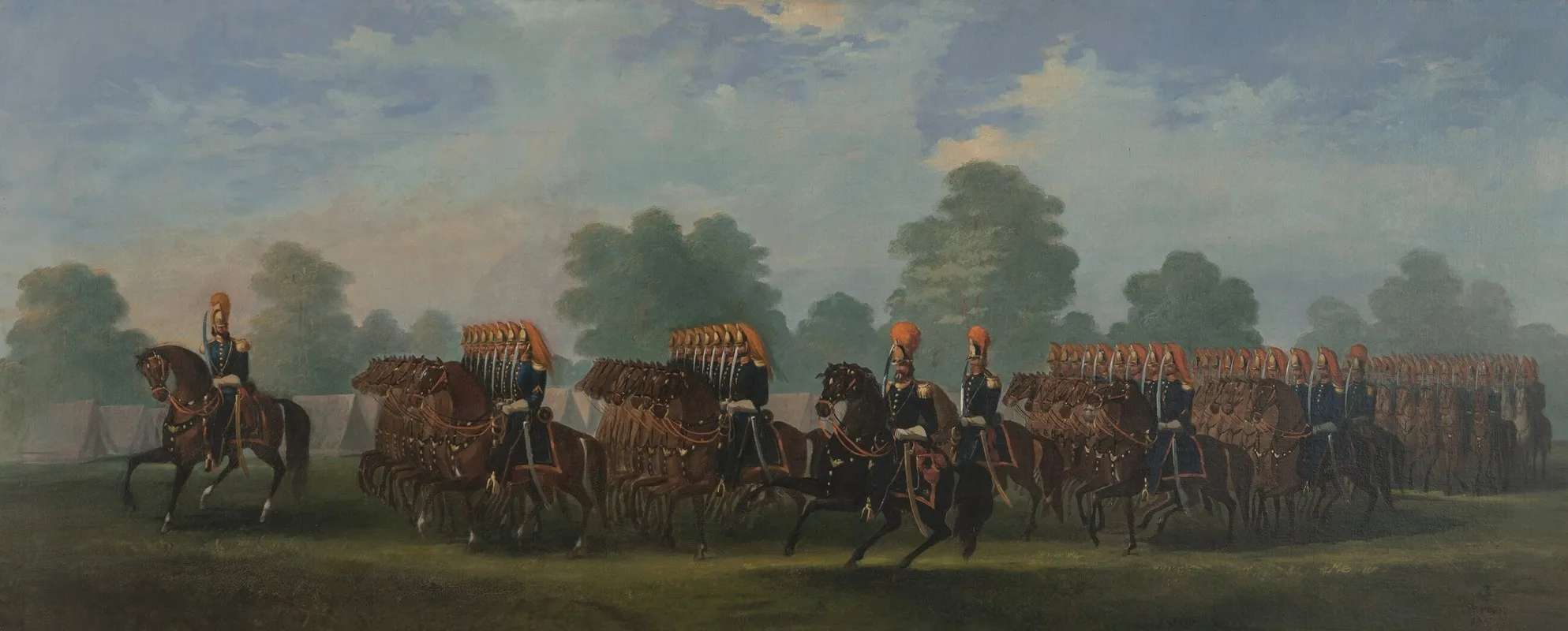Boston Light Dragoons On The Common