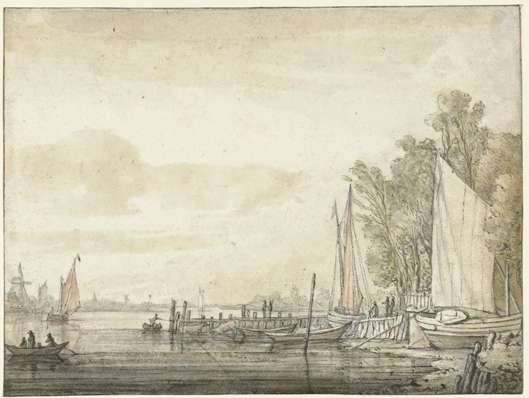 Boten Bij Een Steiger In Een Rivier