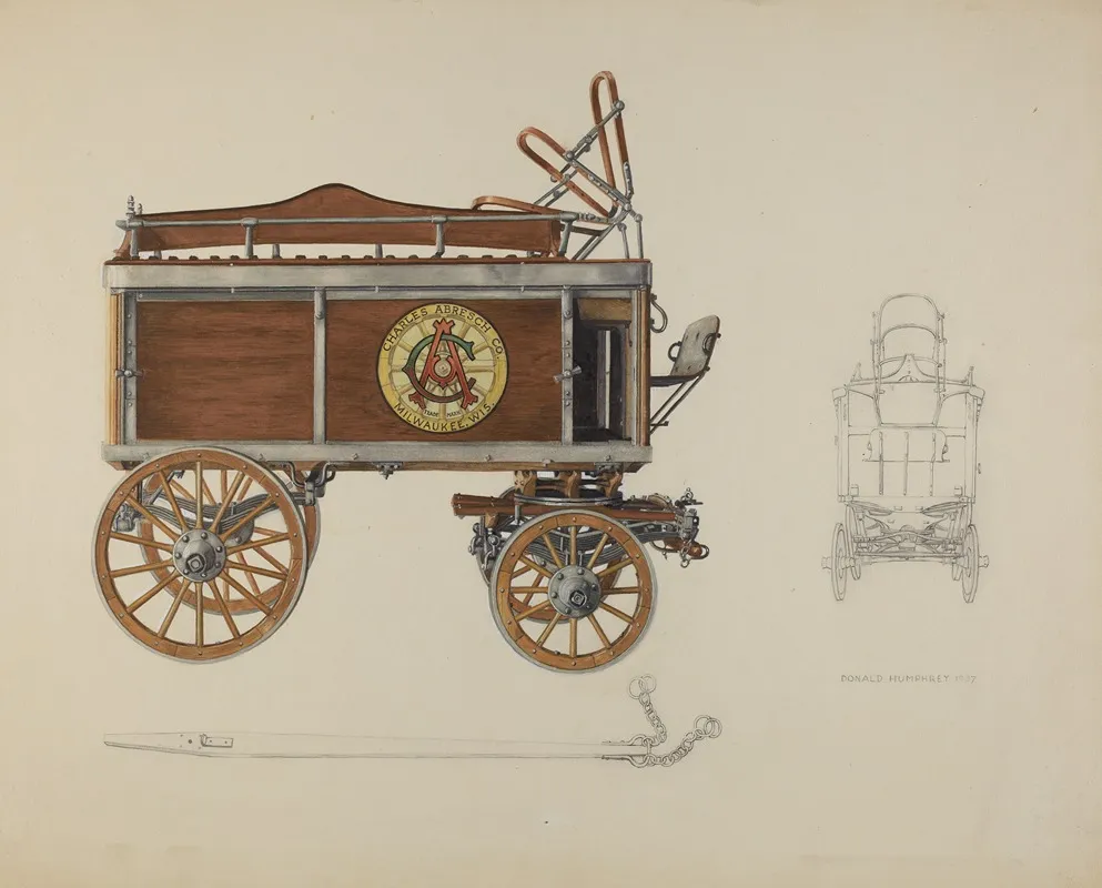 Bottlers Wagon Wall Art by Donald Humphrey - High-Resolution Digital Print