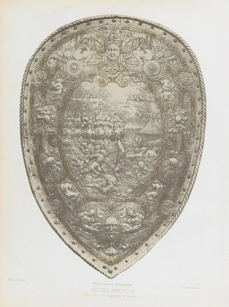 Bouclier En Fer Repousse Et Cisele Wall Art by Joseph Rose Lemercier - High-Resolution Digital Print