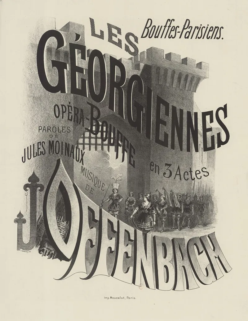 Bouffes Parisiens Les Georgiennes Opera Bouffe En 3 Actes Wall Art by Antoine Barbizet - High-Resolution Digital Print