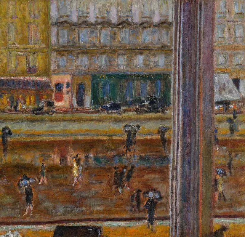 Boulevard Des Batignolles La Pluie Wall Art by Pierre Bonnard - High-Resolution Digital Print