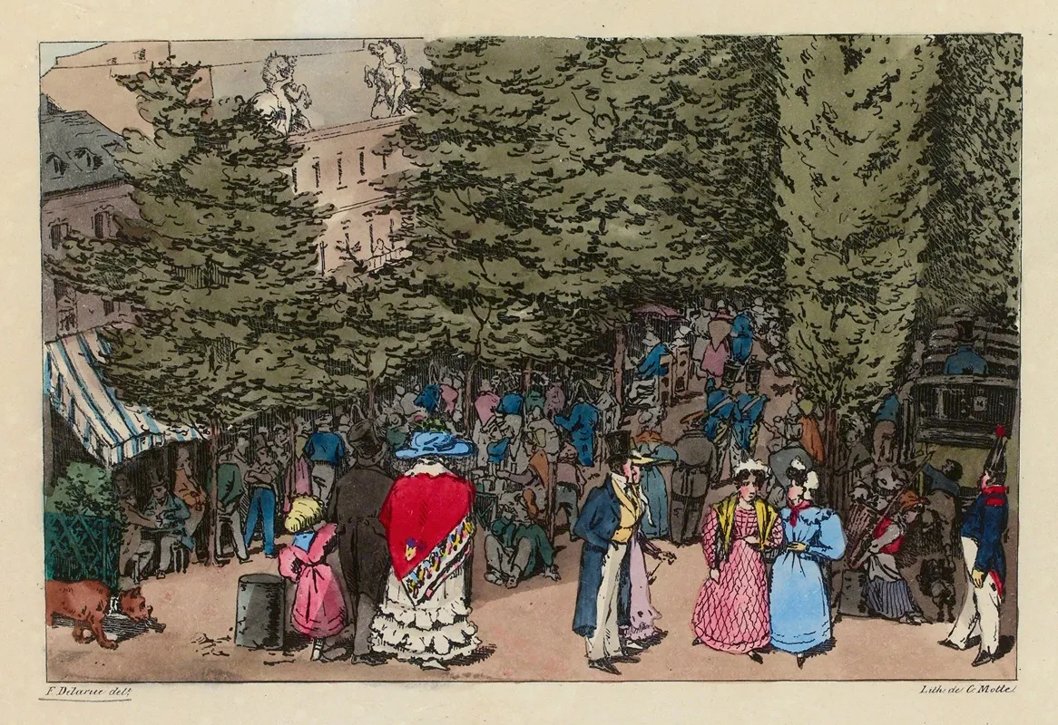 Boulevard Du Temple Wall Art by Félix Fortuné Delarue - High-Resolution Digital Print