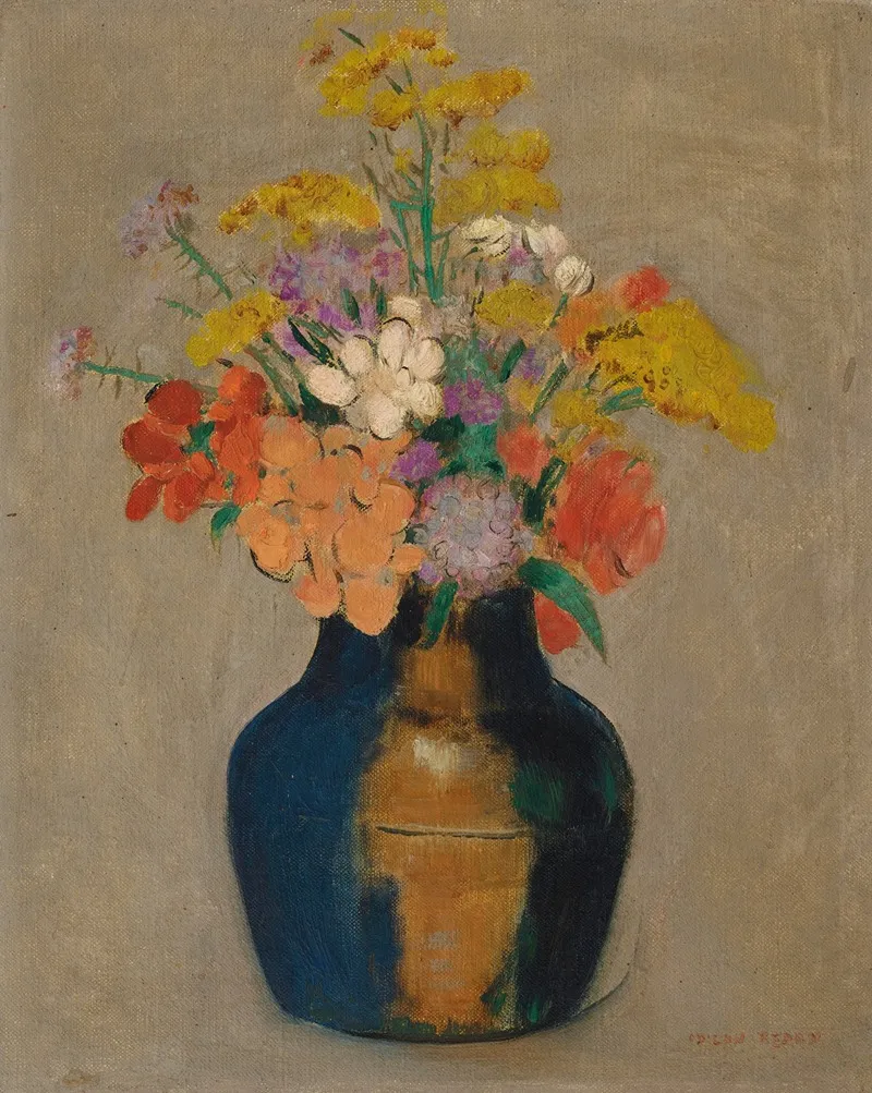 Bouquet De Fleurs Dans Un Vase 3 Wall Art by Odilon Redon - High-Resolution Digital Print