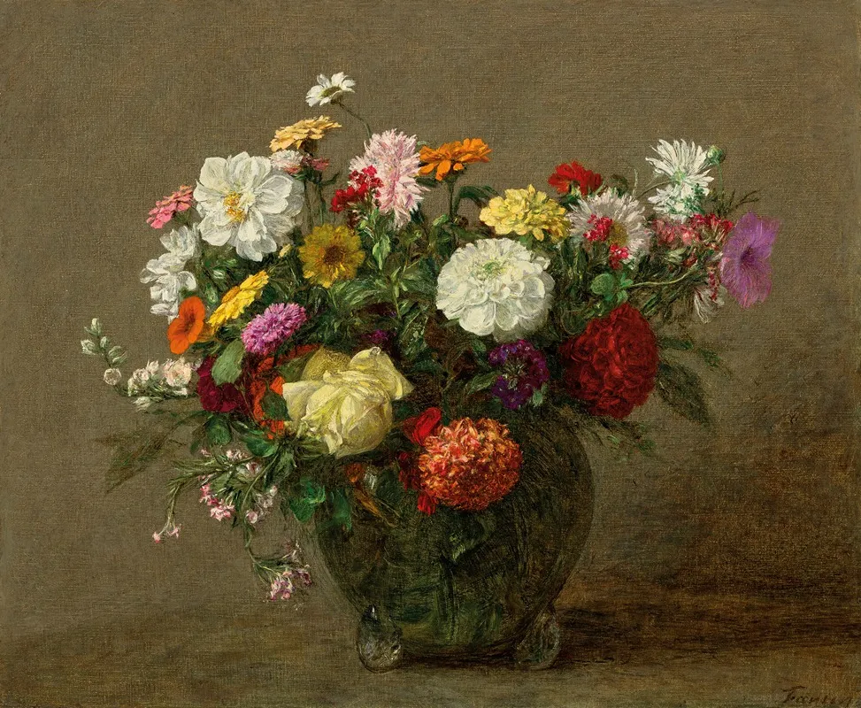 Bouquet De Jardin Wall Art by Henri Fantin-Latour - High-Resolution Digital Print