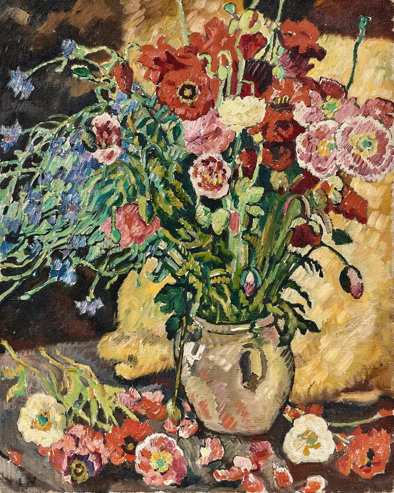 Bouquet De Pavots Wall Art by Louis Valtat - High-Resolution Digital Print