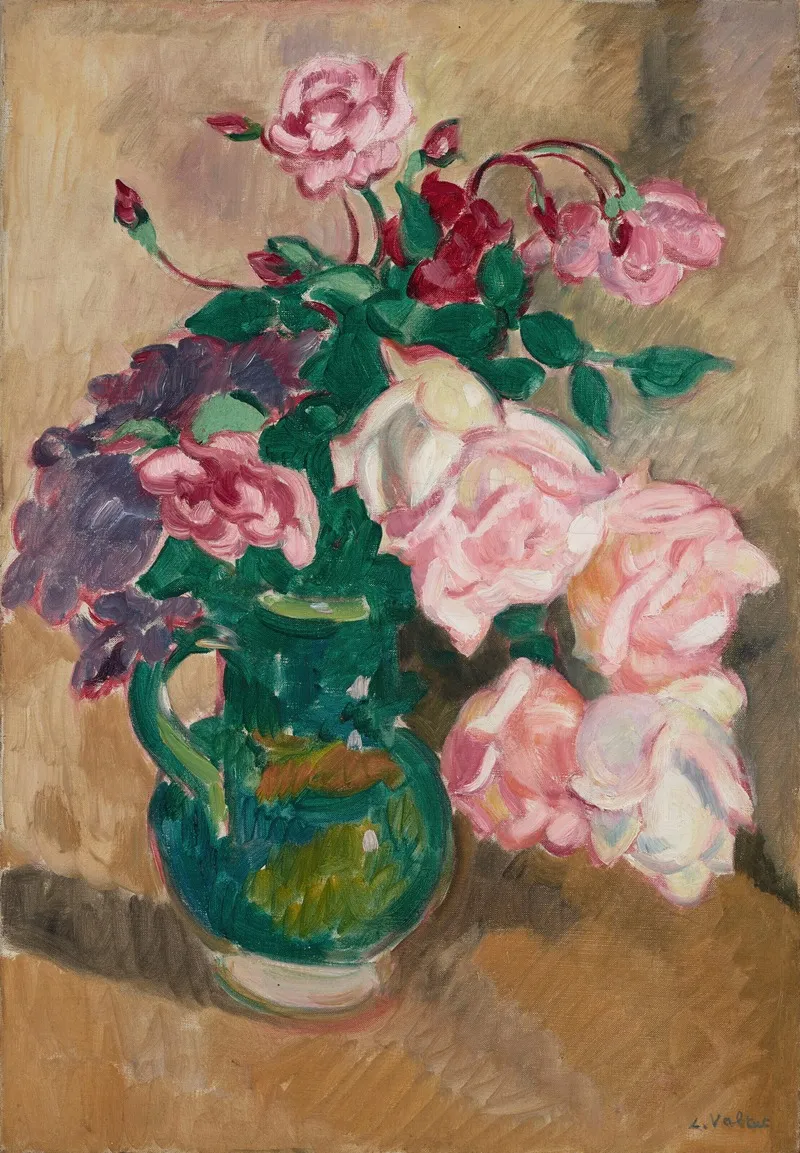 Bouquet De Roses A La Cruche Verte Wall Art by Louis Valtat - High-Resolution Digital Print