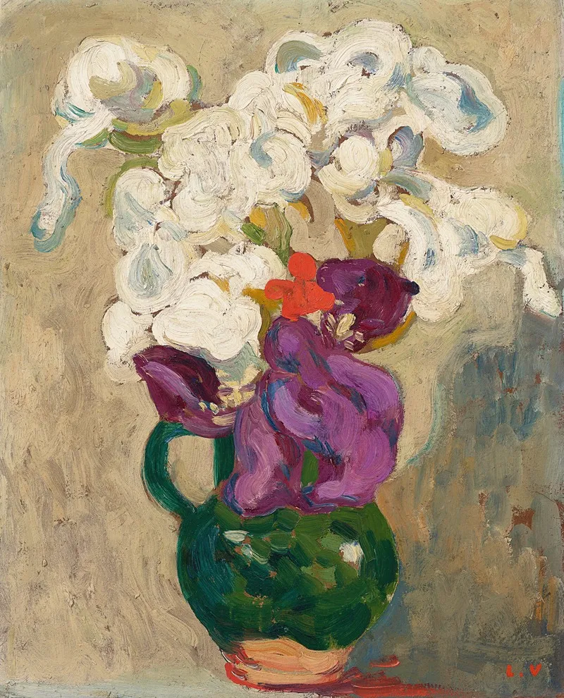 Bouquet Diris Au Pichet Vert Wall Art by Louis Valtat - High-Resolution Digital Print