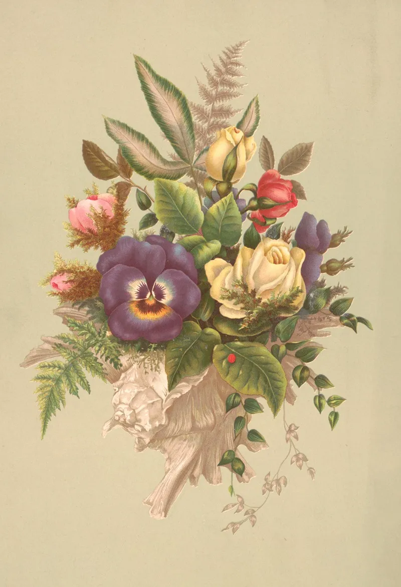 Bouquet No 86 Wall Art by Olive E Whitney - High-Resolution Digital Print
