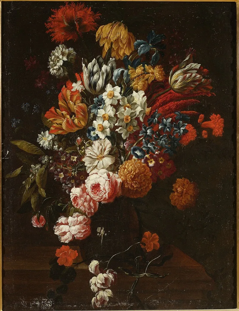Bouquet Of Flowers 6 Wall Art by Gaspar Peeter Verbruggen the Younger - High-Resolution Digital Print