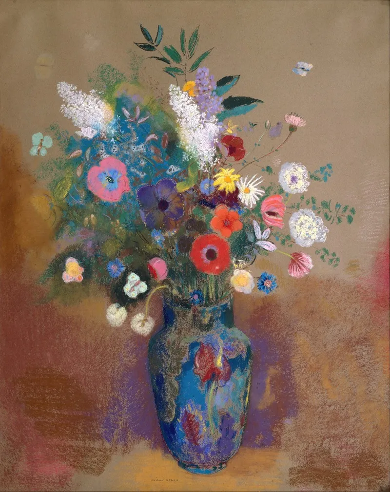 Bouquet Of Flowers Wall Art by Odilon Redon - High-Resolution Digital Print