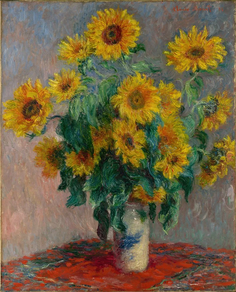 Bouquet Of Sunflowers Wall Art by Claude Monet - High-Resolution Digital Print