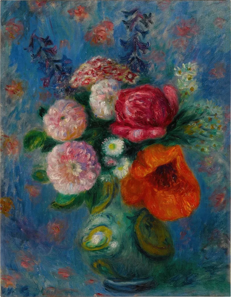 Bouquet With Poppy Wall Art by William James Glackens - High-Resolution Digital Print