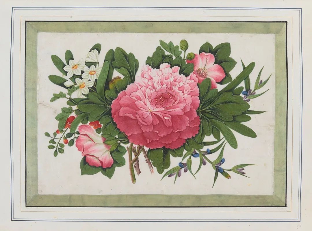 Bouquets Of Flowers Pl 02 Wall Art by Anonymous - High-Resolution Digital Print