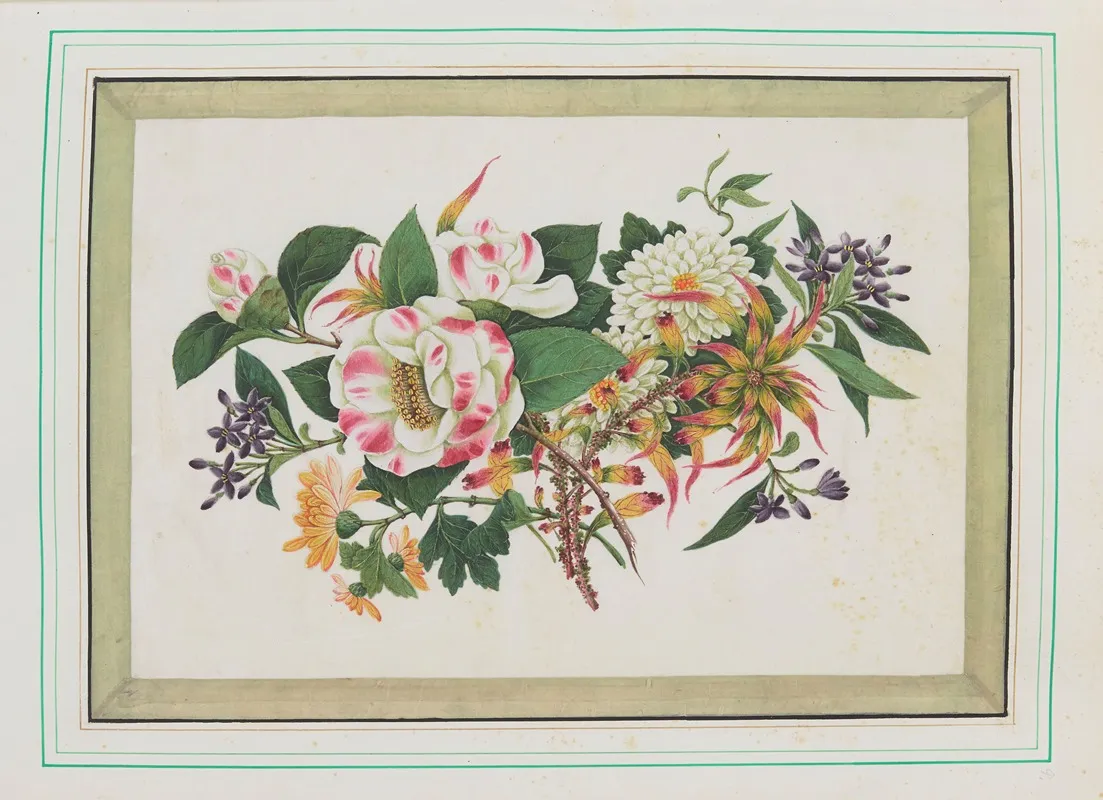Bouquets Of Flowers Pl 04 Wall Art by Anonymous - High-Resolution Digital Print