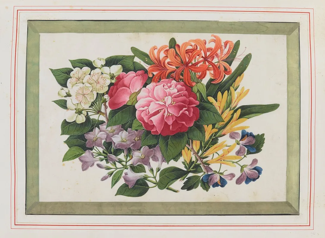 Bouquets Of Flowers Pl 07 Wall Art by Anonymous - High-Resolution Digital Print
