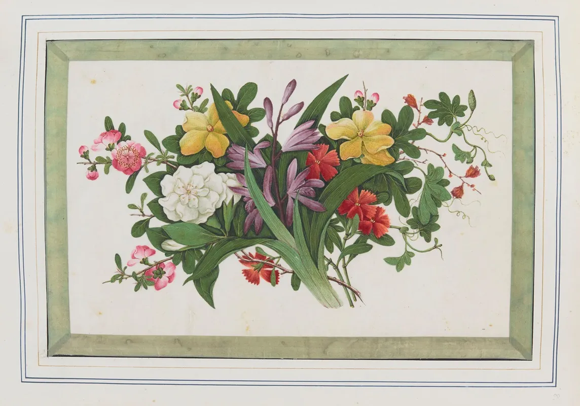 Bouquets Of Flowers Pl 08 Wall Art by Anonymous - High-Resolution Digital Print