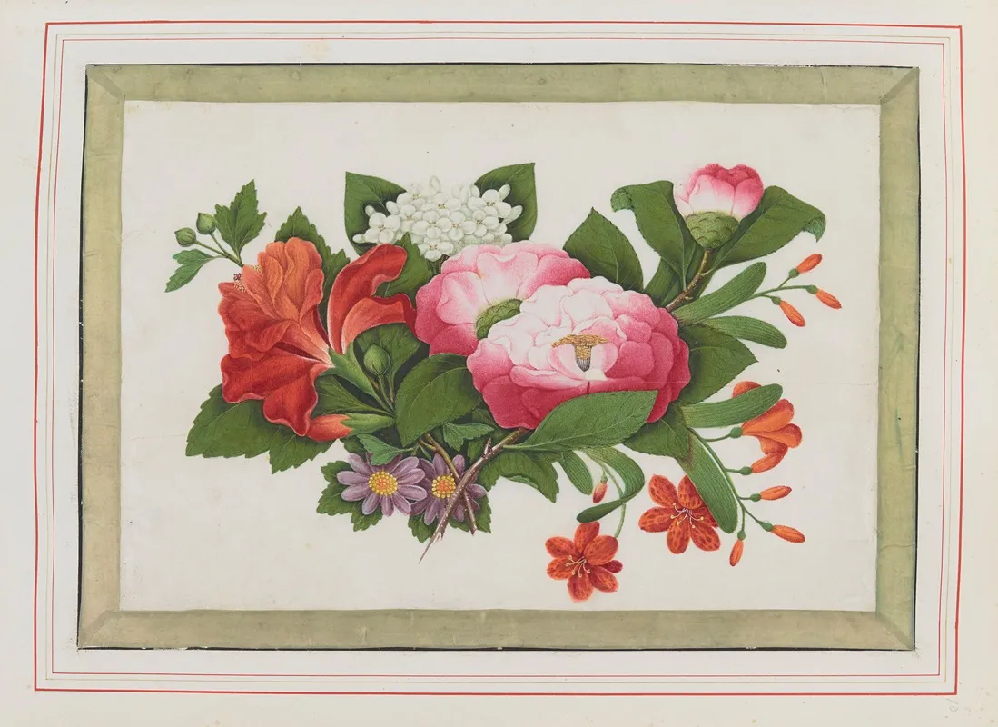 Bouquets Of Flowers Pl 10 Wall Art by Anonymous - High-Resolution Digital Print