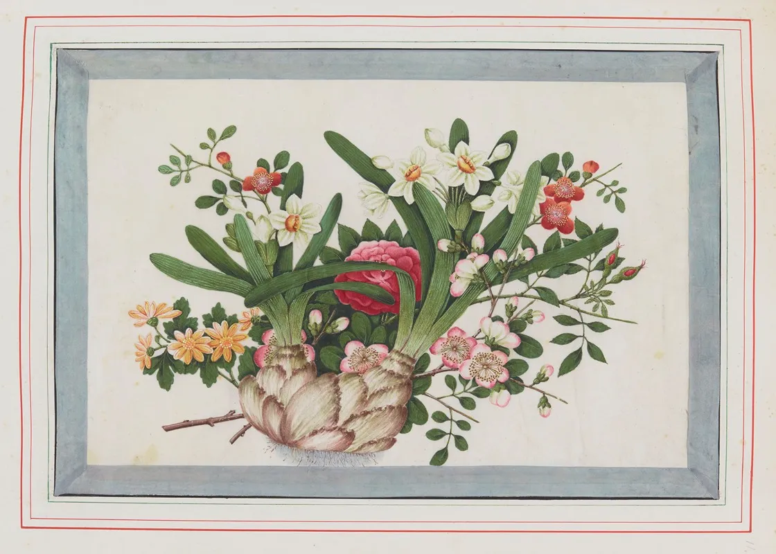 Bouquets Of Flowers Pl 11 Wall Art by Anonymous - High-Resolution Digital Print