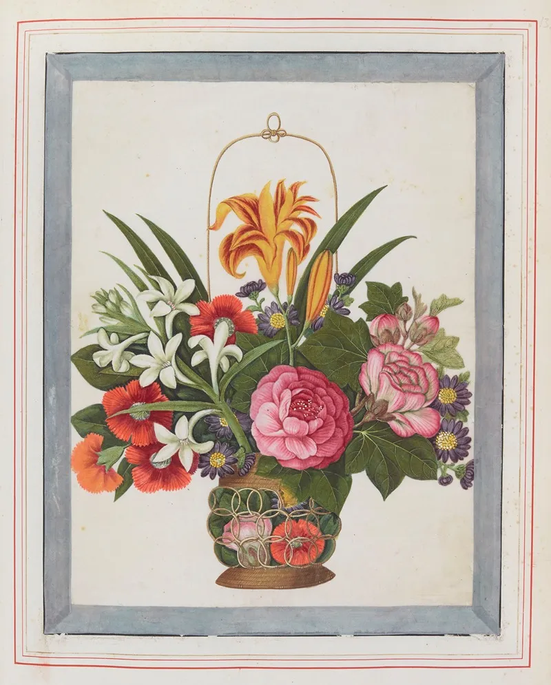 Bouquets Of Flowers Pl 13 Wall Art by Anonymous - High-Resolution Digital Print