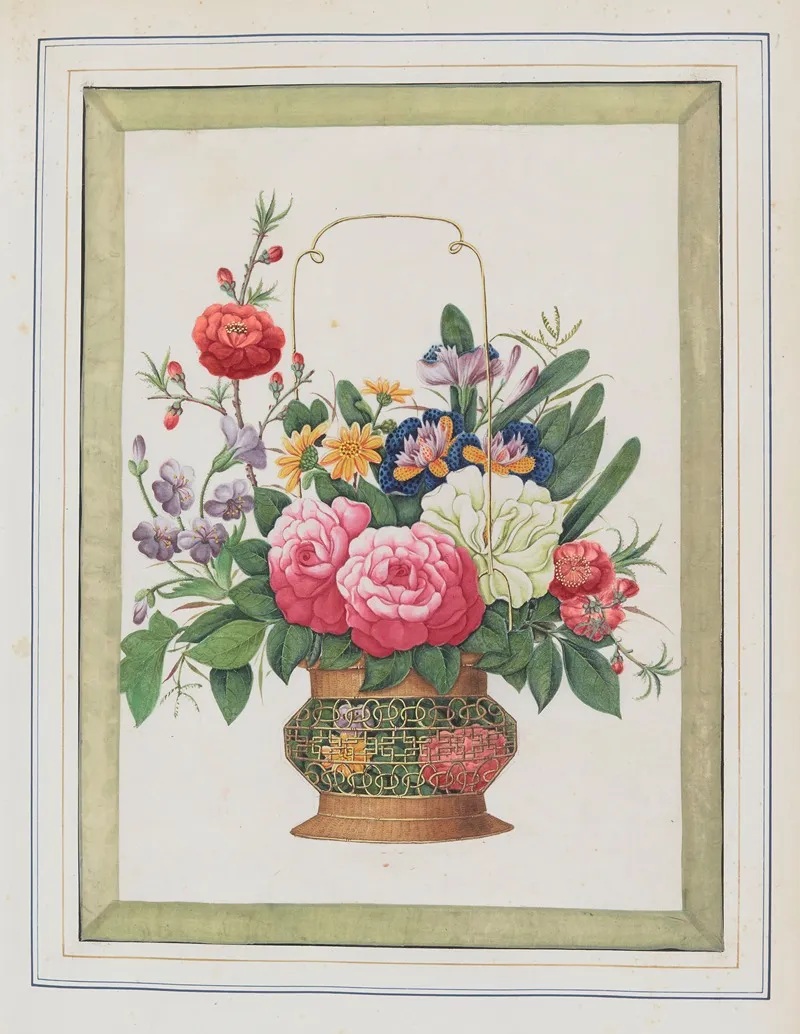 Bouquets Of Flowers Pl 19 Wall Art by Anonymous - High-Resolution Digital Print